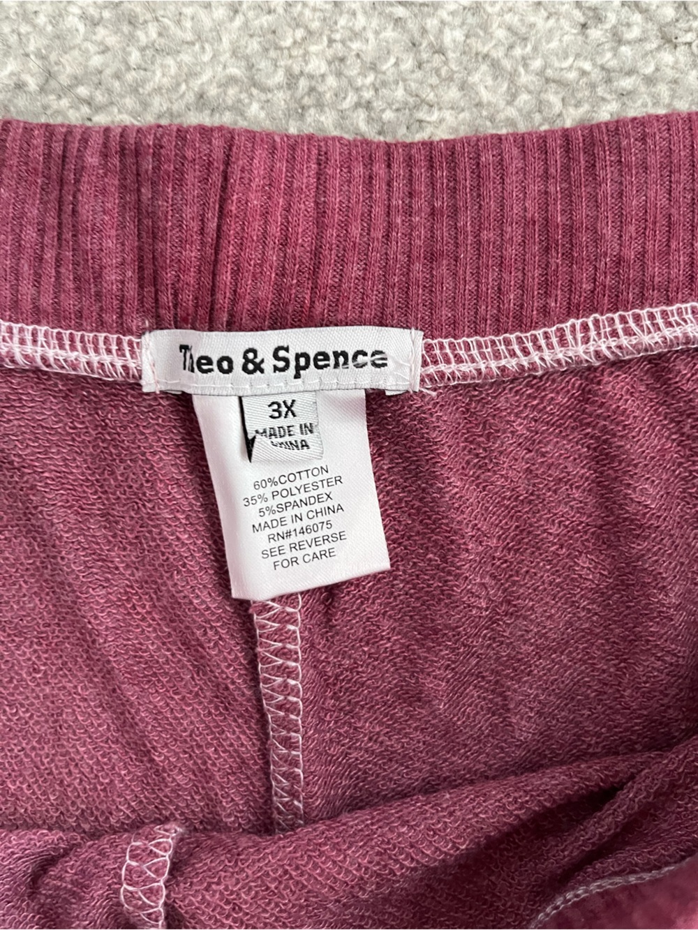 NWT Theo & Spence 2 Pair Tie-Dye Jogger Pants Bundle- Blue & Burgundy Size 3X - Picture 10 of 12